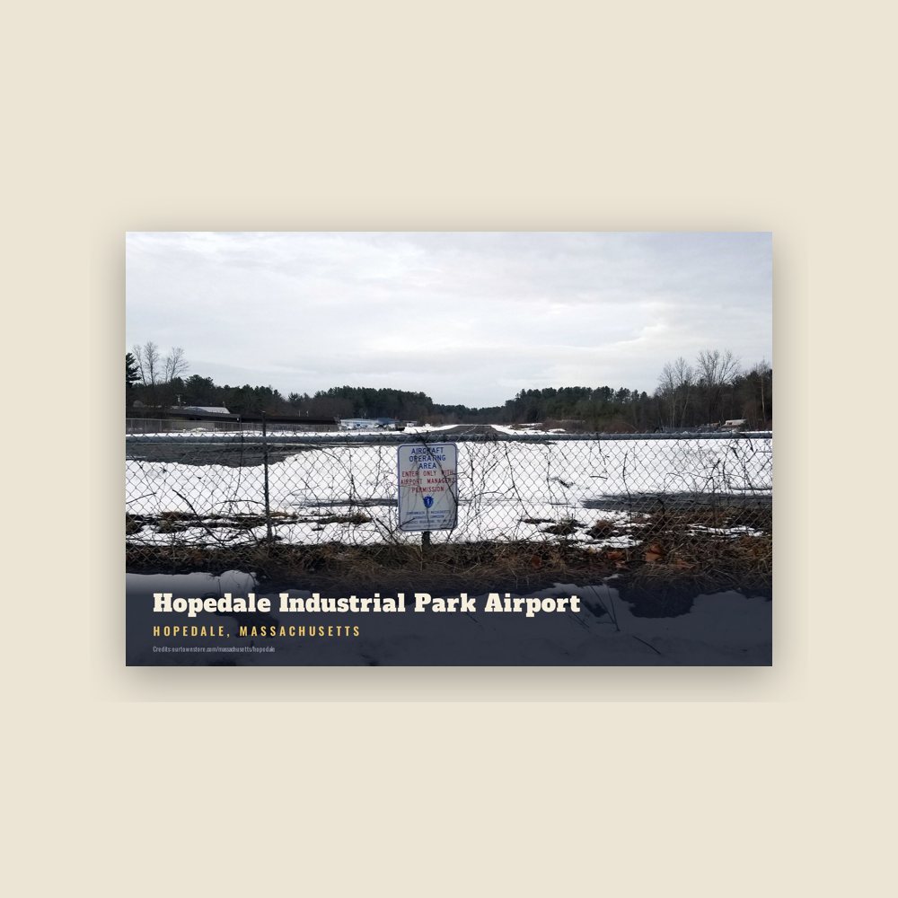 Hopedale Hopedale Industrial Park Airport Postcard