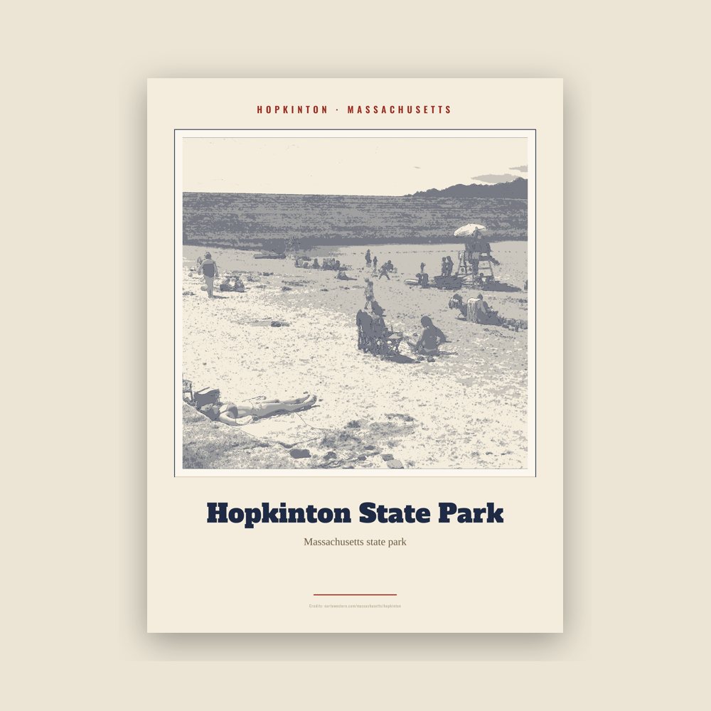 Hopkinton Hopkinton State Park Landmark Print