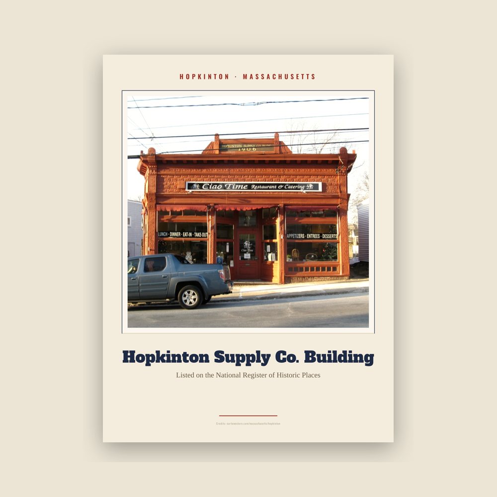 Hopkinton Hopkinton Supply Co. Building Landmark Print
