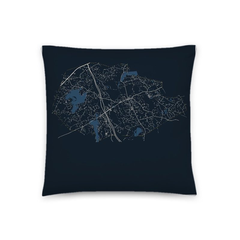 Hopkinton Map Throw Pillow