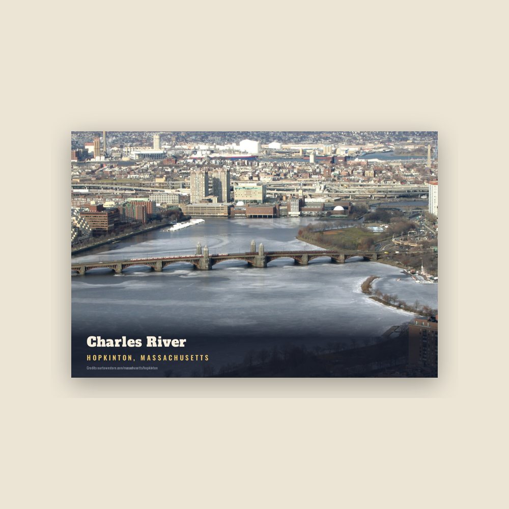 Hopkinton Charles River Postcard