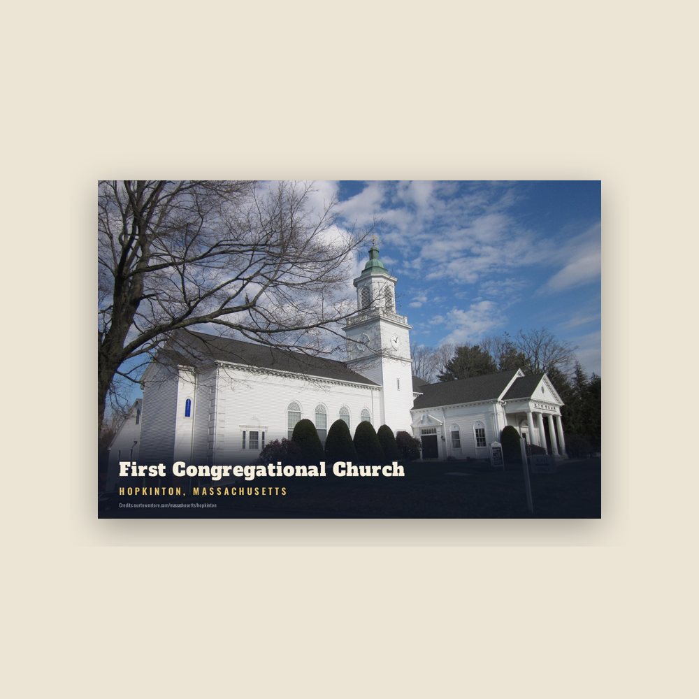 Hopkinton First Congregational Church Postcard