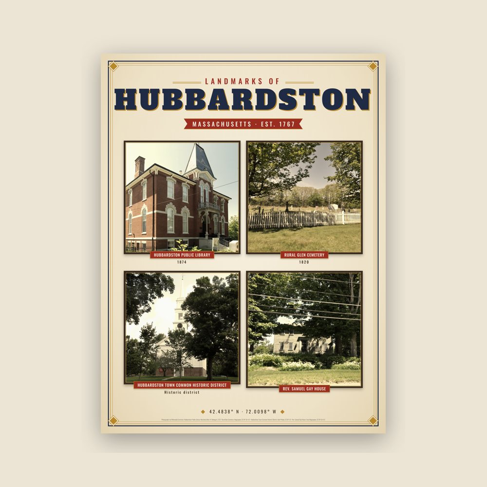 Hubbardston Landmarks Photo Poster