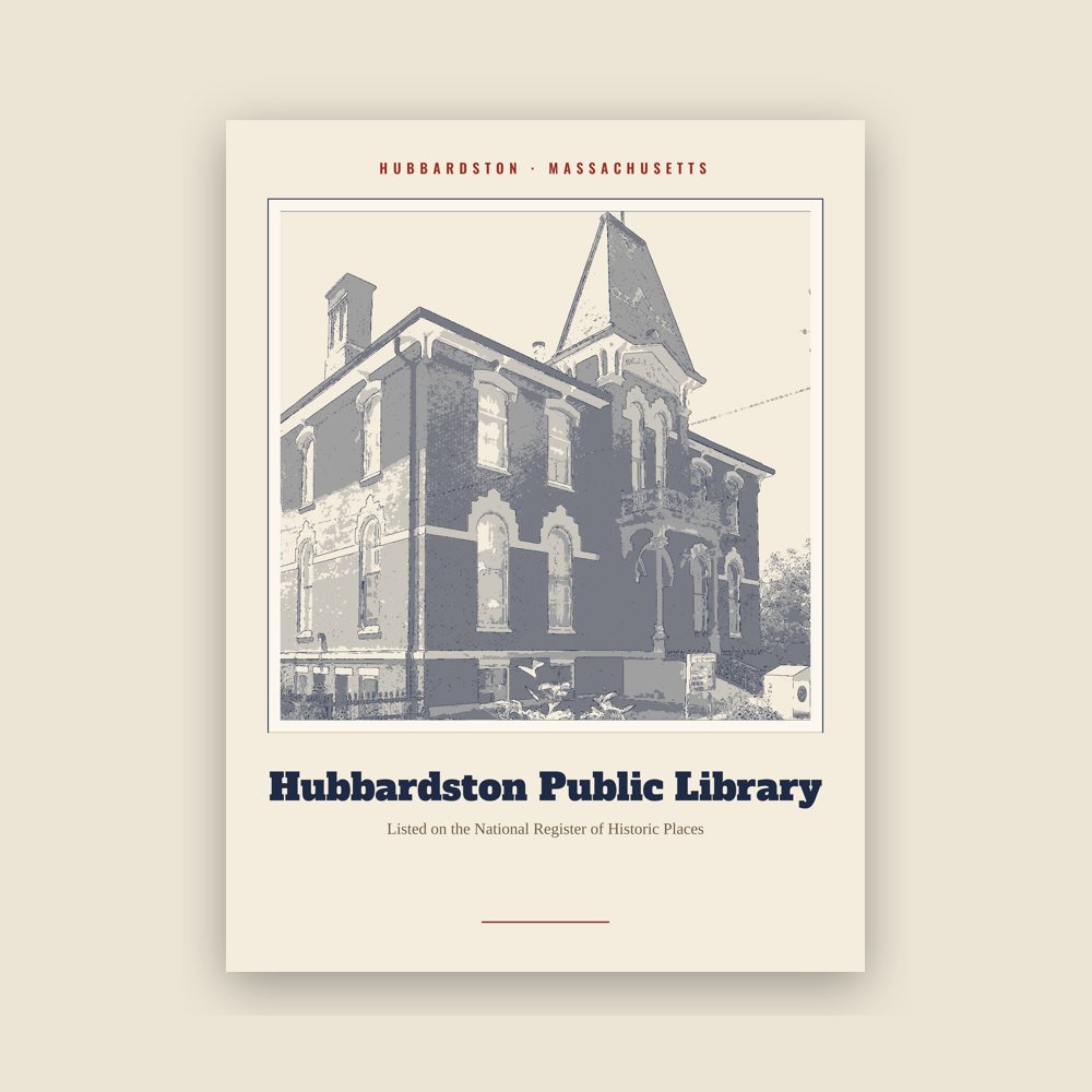 Hubbardston Hubbardston Public Library Landmark Print