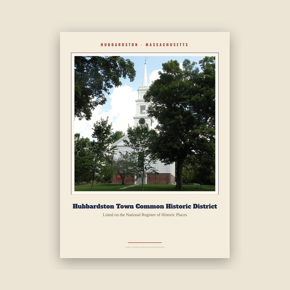 Hubbardston Hubbardston Town Common Historic District Landmark Print