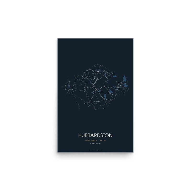 Hubbardston Street Map Poster · Midnight