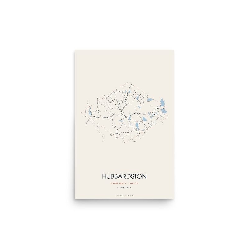 Hubbardston Street Map Poster · Linen