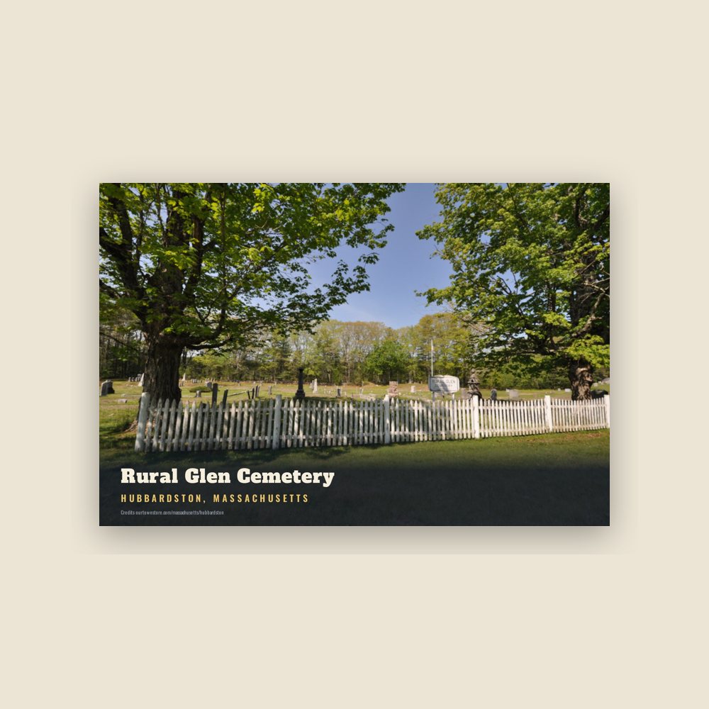 Hubbardston Rural Glen Cemetery Postcard