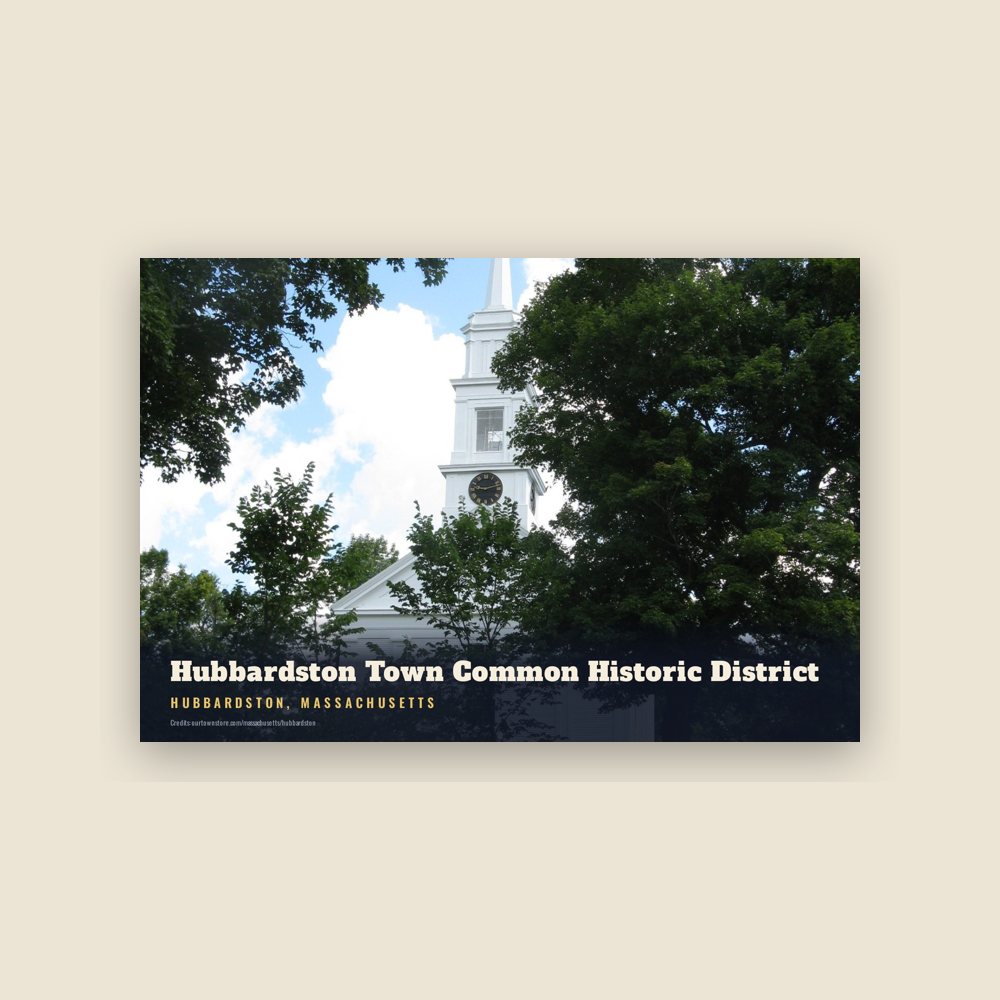 Hubbardston Hubbardston Town Common Historic District Postcard