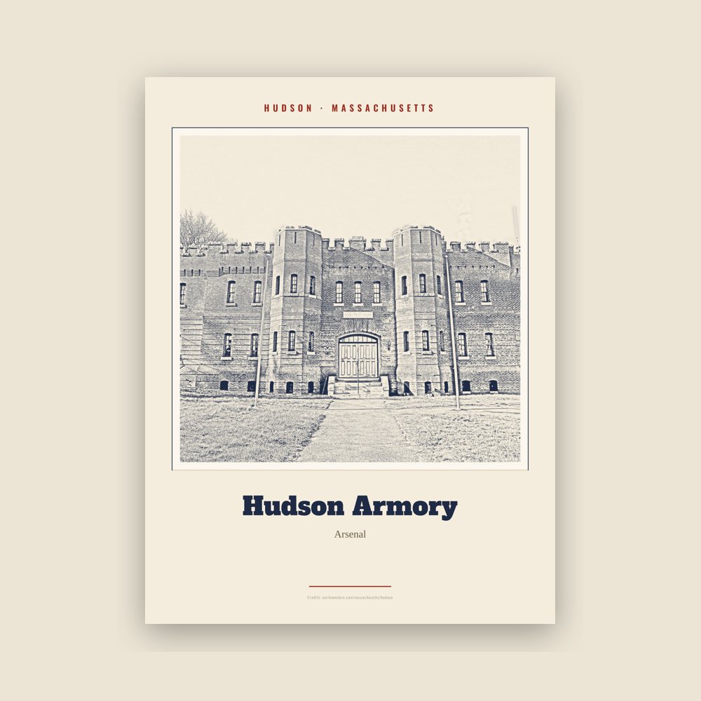 Hudson Hudson Armory Landmark Print