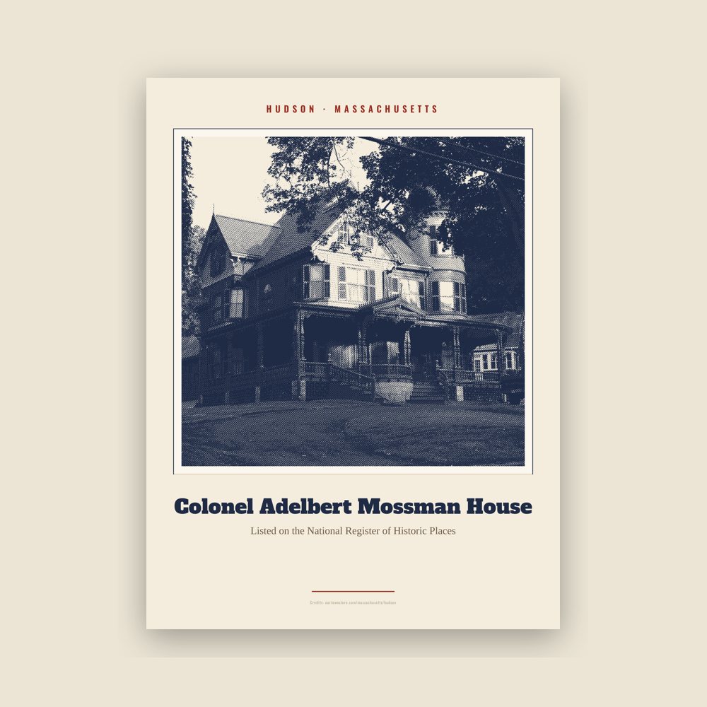 Hudson Colonel Adelbert Mossman House Landmark Print