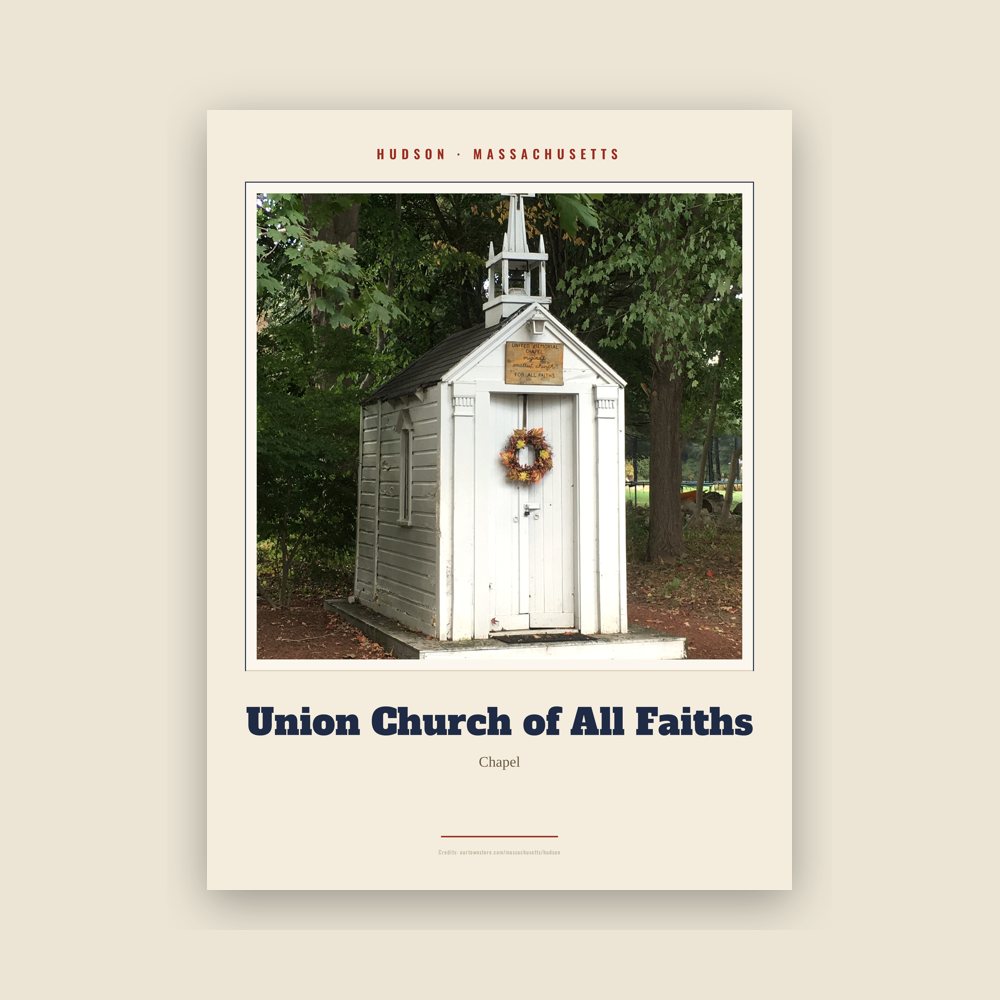 Hudson Union Church of All Faiths Landmark Print