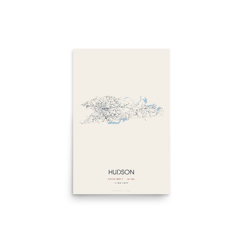 Hudson Street Map Poster · Linen