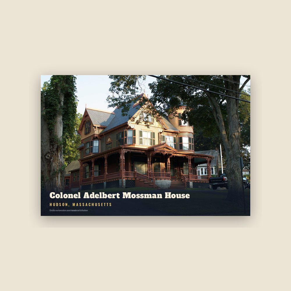 Hudson Colonel Adelbert Mossman House Postcard