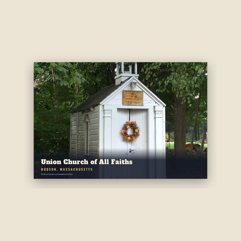 Hudson Union Church of All Faiths Postcard