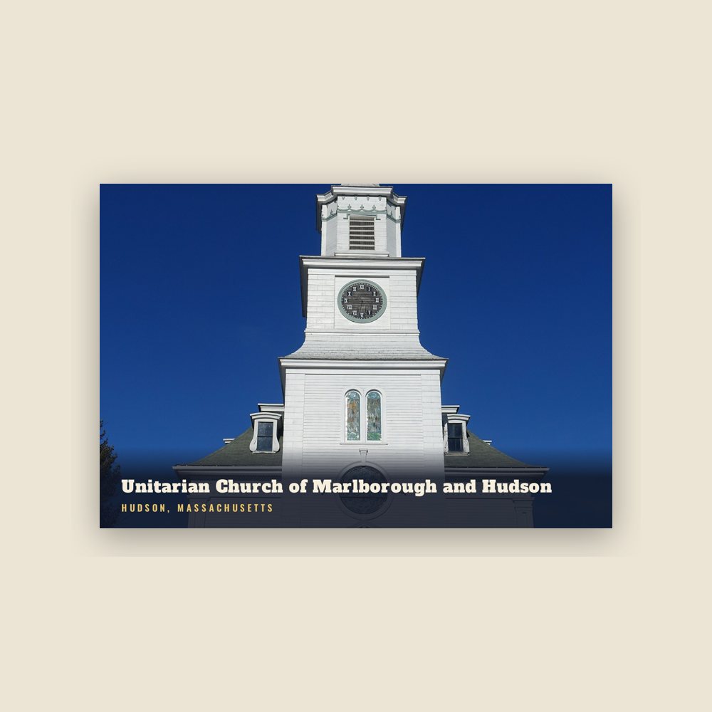 Hudson Unitarian Church of Marlborough and Hudson Postcard