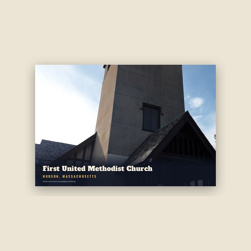 Hudson First United Methodist Church Postcard