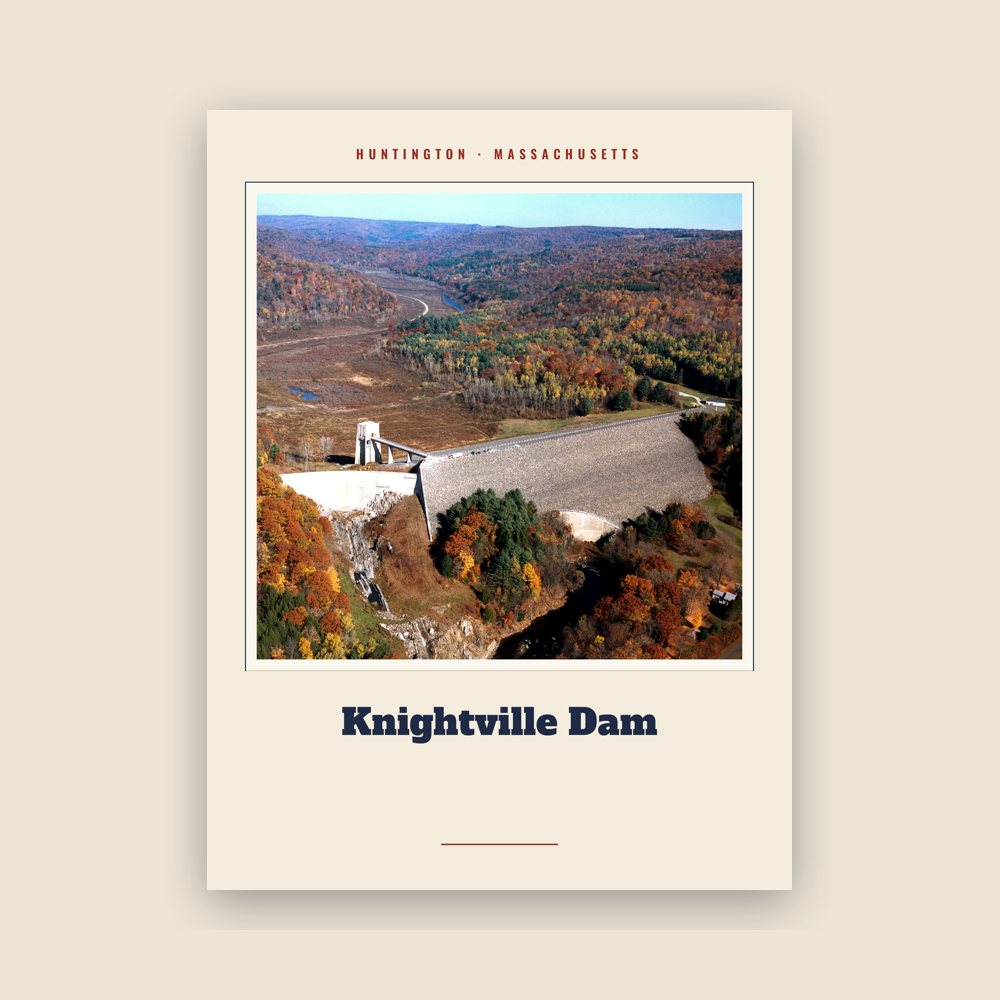 Huntington Knightville Dam Landmark Print