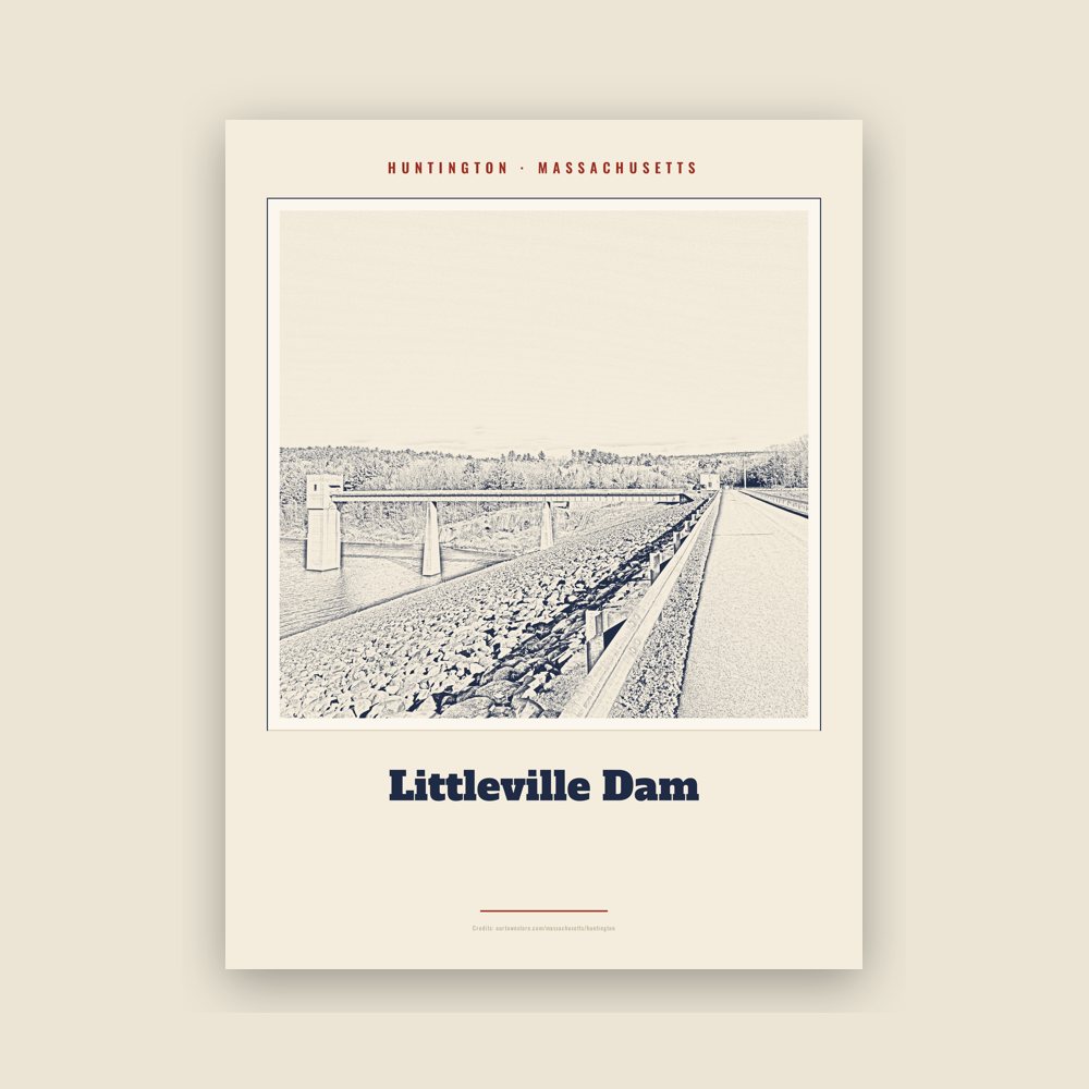 Huntington Littleville Dam Landmark Print