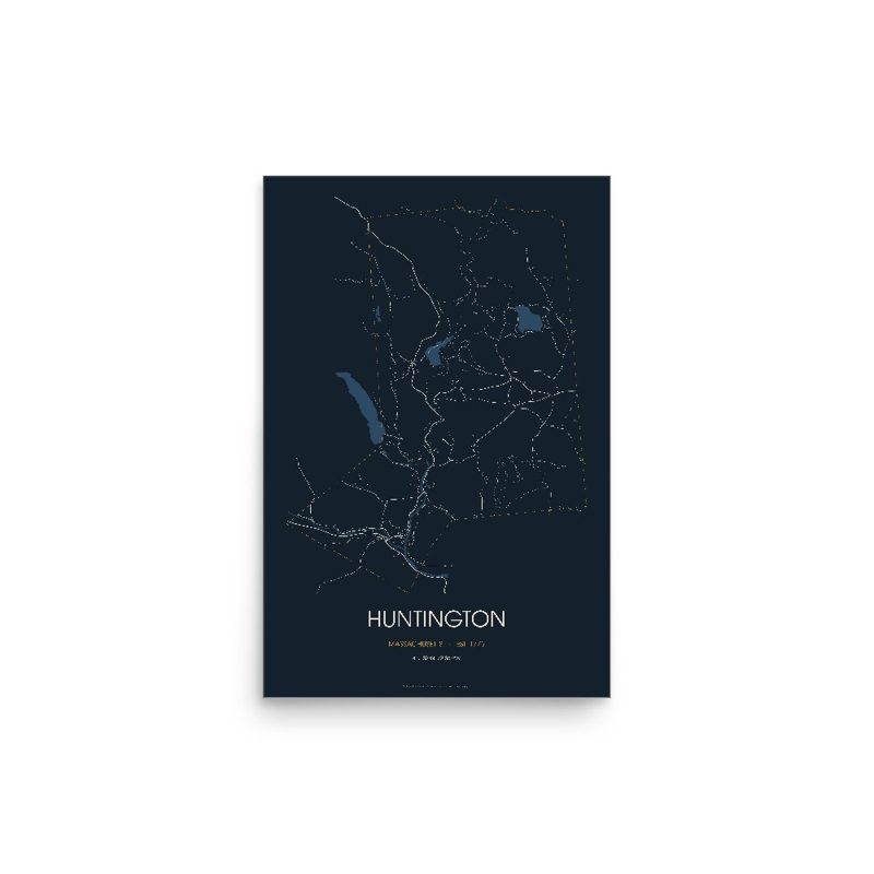Huntington Street Map Poster · Midnight