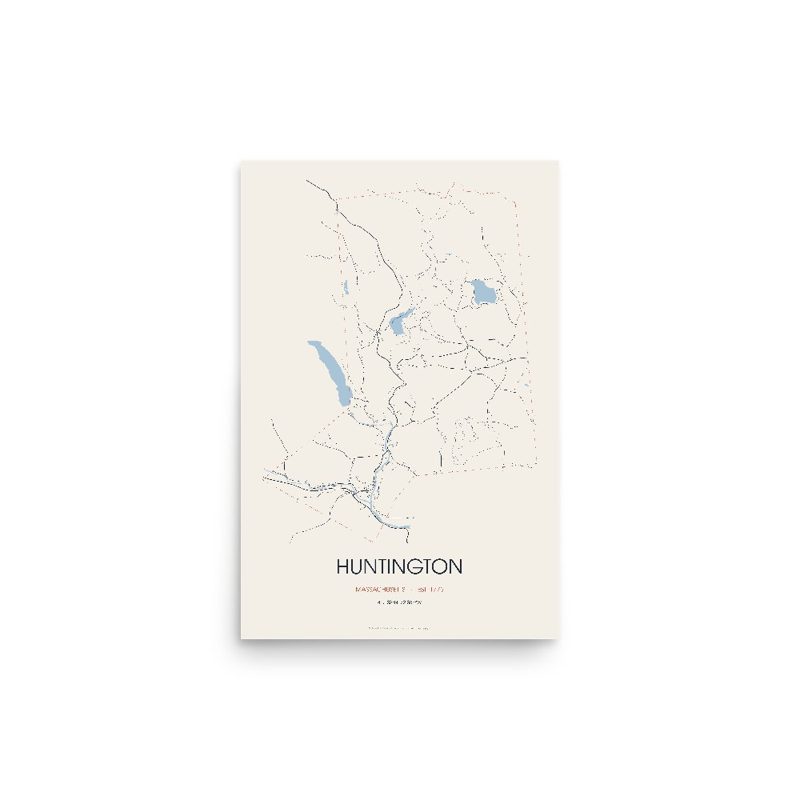 Huntington Street Map Poster · Linen