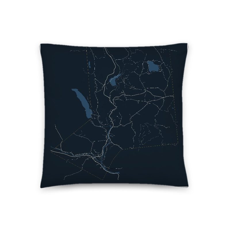 Huntington Map Throw Pillow