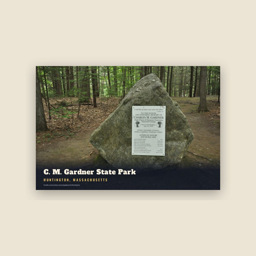 Huntington C. M. Gardner State Park Postcard
