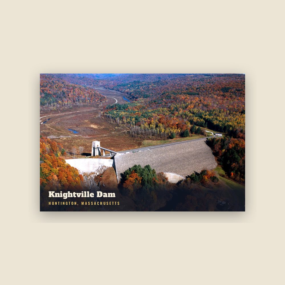 Huntington Knightville Dam Postcard