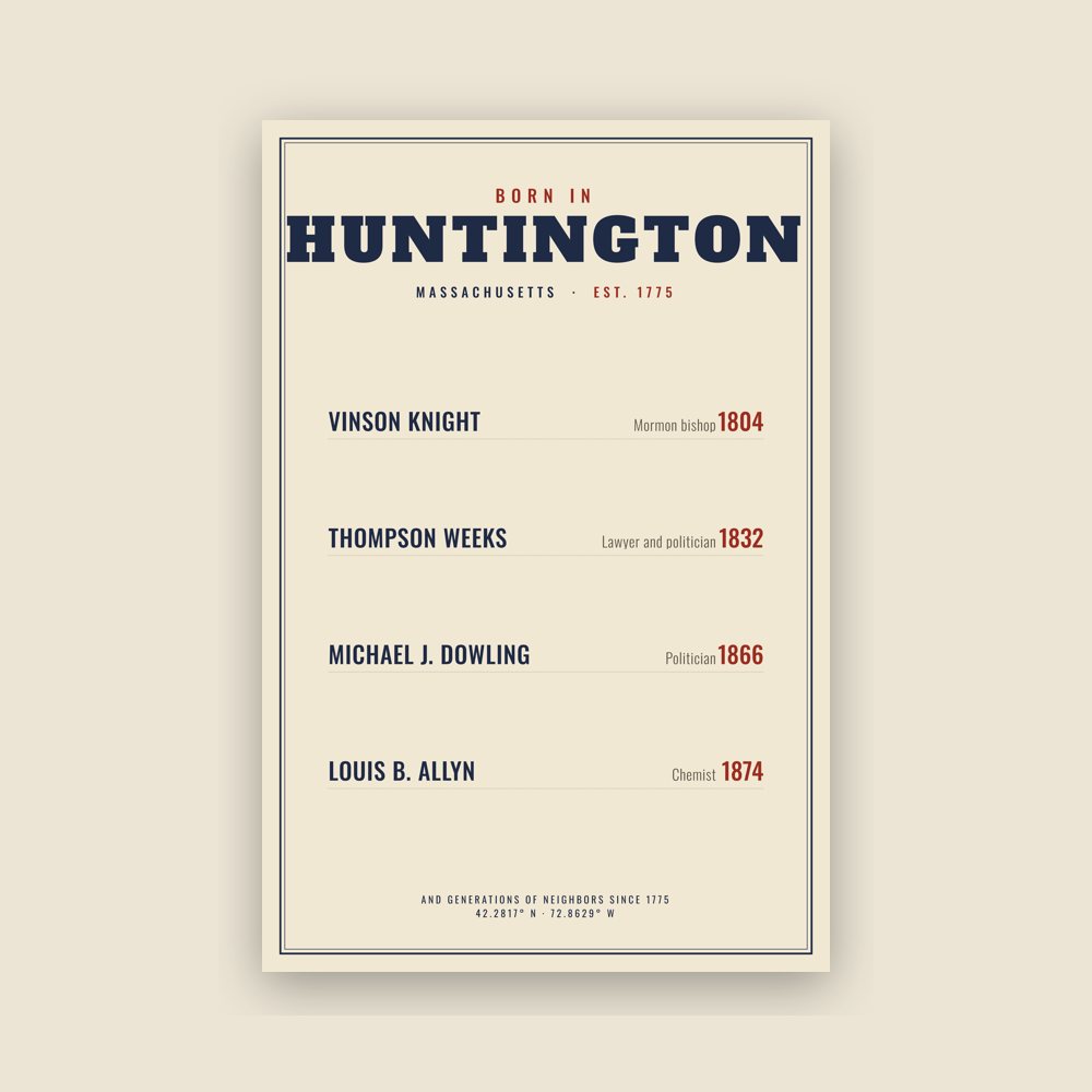Huntington “Born In” Poster