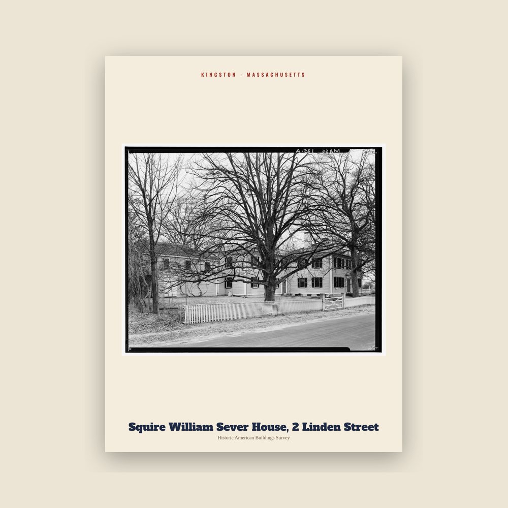 Kingston Squire William Sever House, 2 Linden Street Archive Print