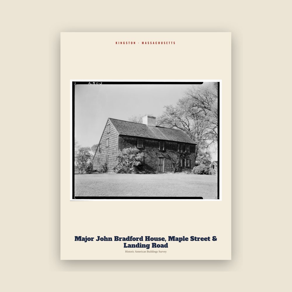 Kingston Major John Bradford House, Maple Street & Landing Road Archive Print