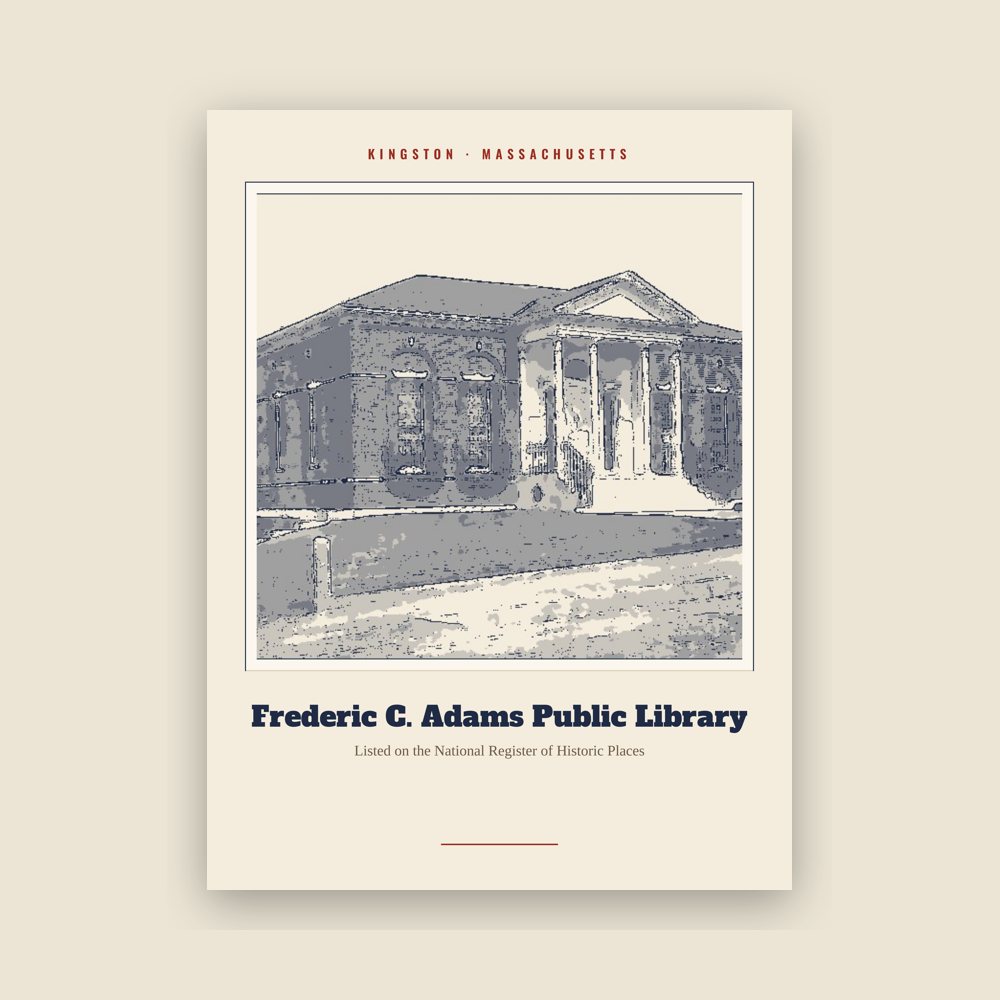 Kingston Frederic C. Adams Public Library Landmark Print