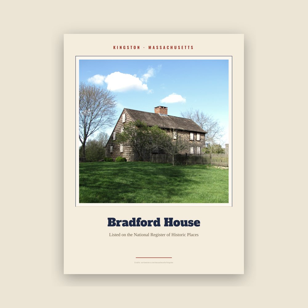 Kingston Bradford House Landmark Print