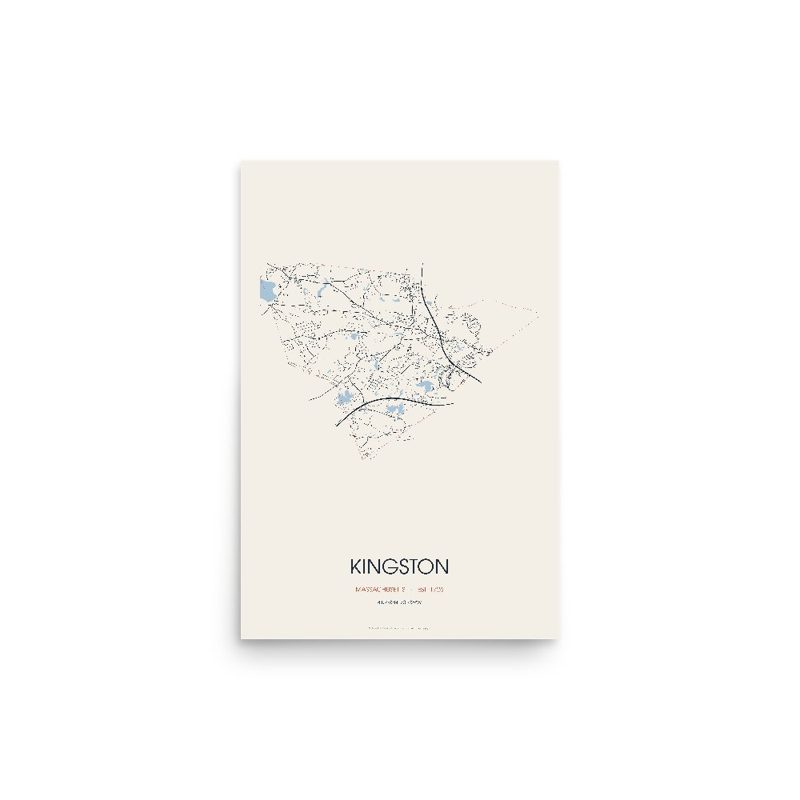 Kingston Street Map Poster · Linen