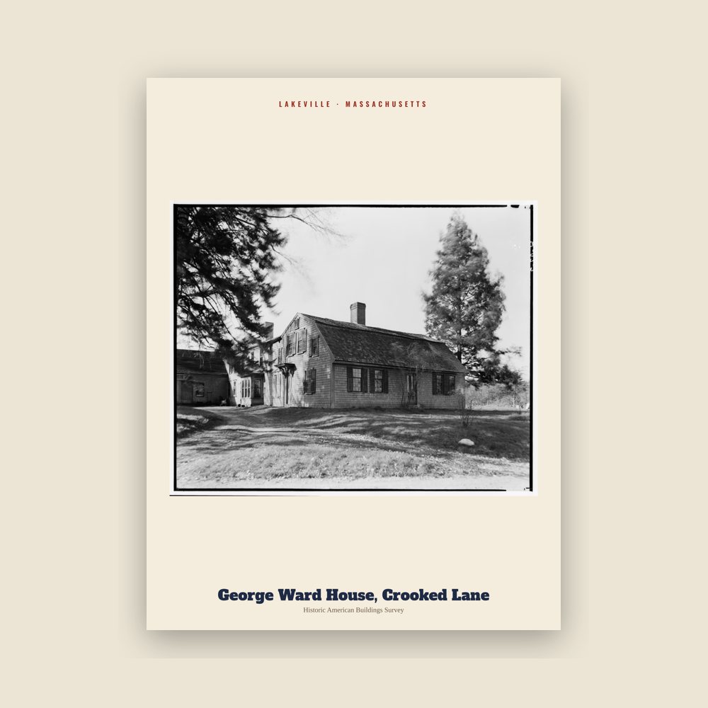 Lakeville George Ward House, Crooked Lane Archive Print