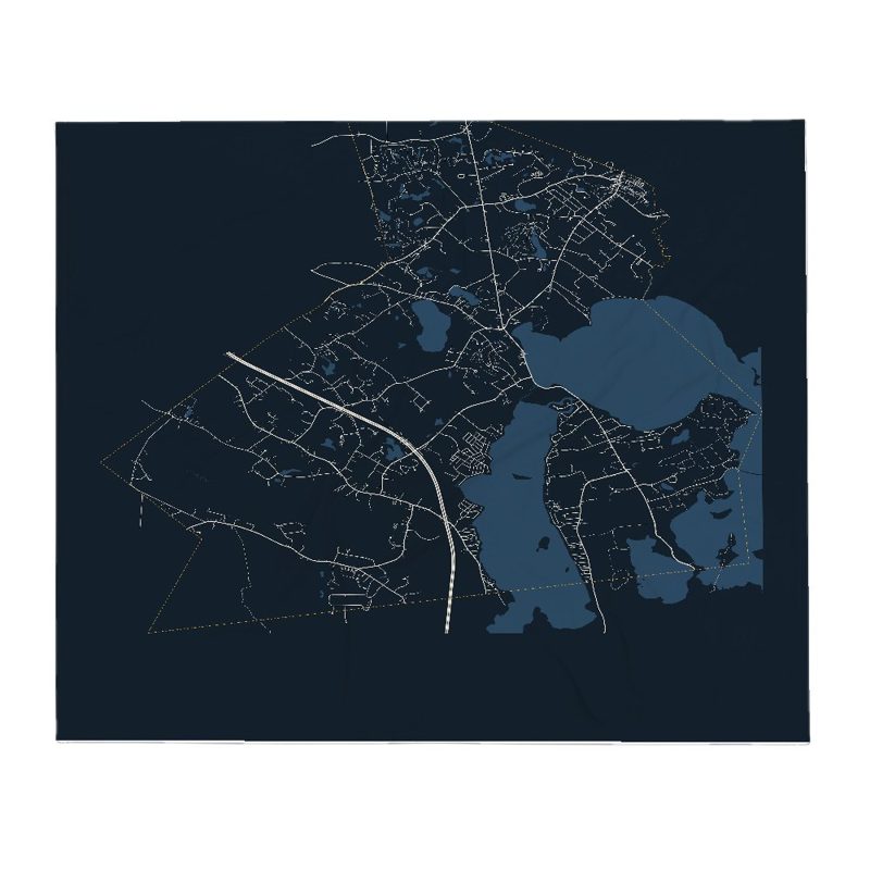 Lakeville Street Map Throw Blanket