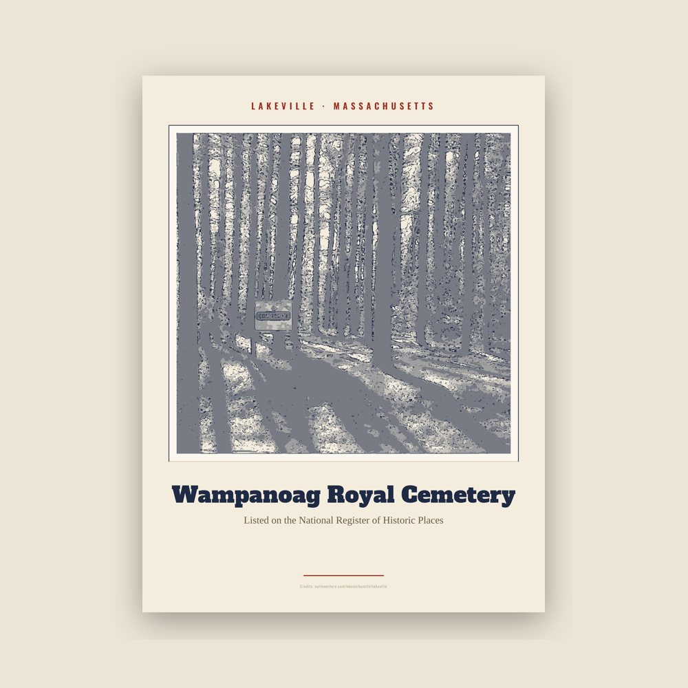 Lakeville Wampanoag Royal Cemetery Landmark Print