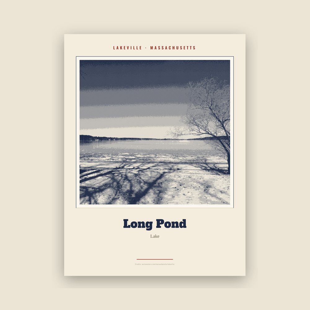 Lakeville Long Pond Landmark Print