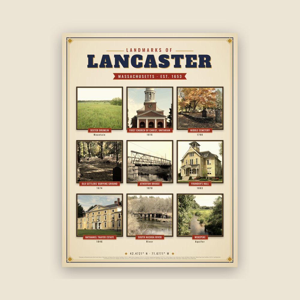 Lancaster Landmarks Photo Poster