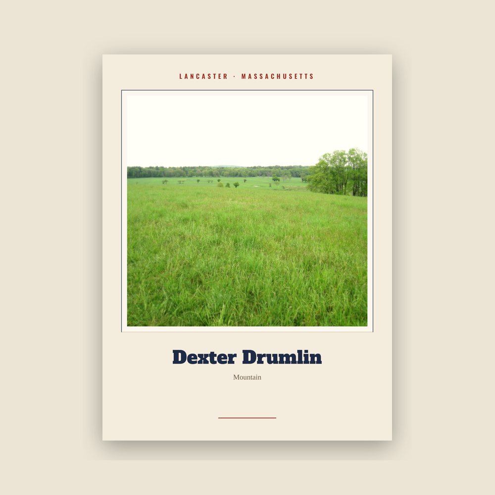Lancaster Dexter Drumlin Landmark Print