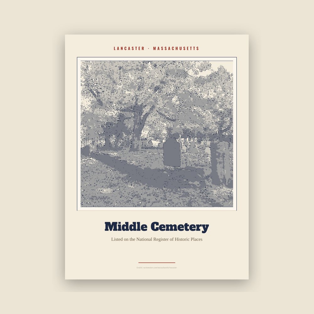 Lancaster Middle Cemetery Landmark Print