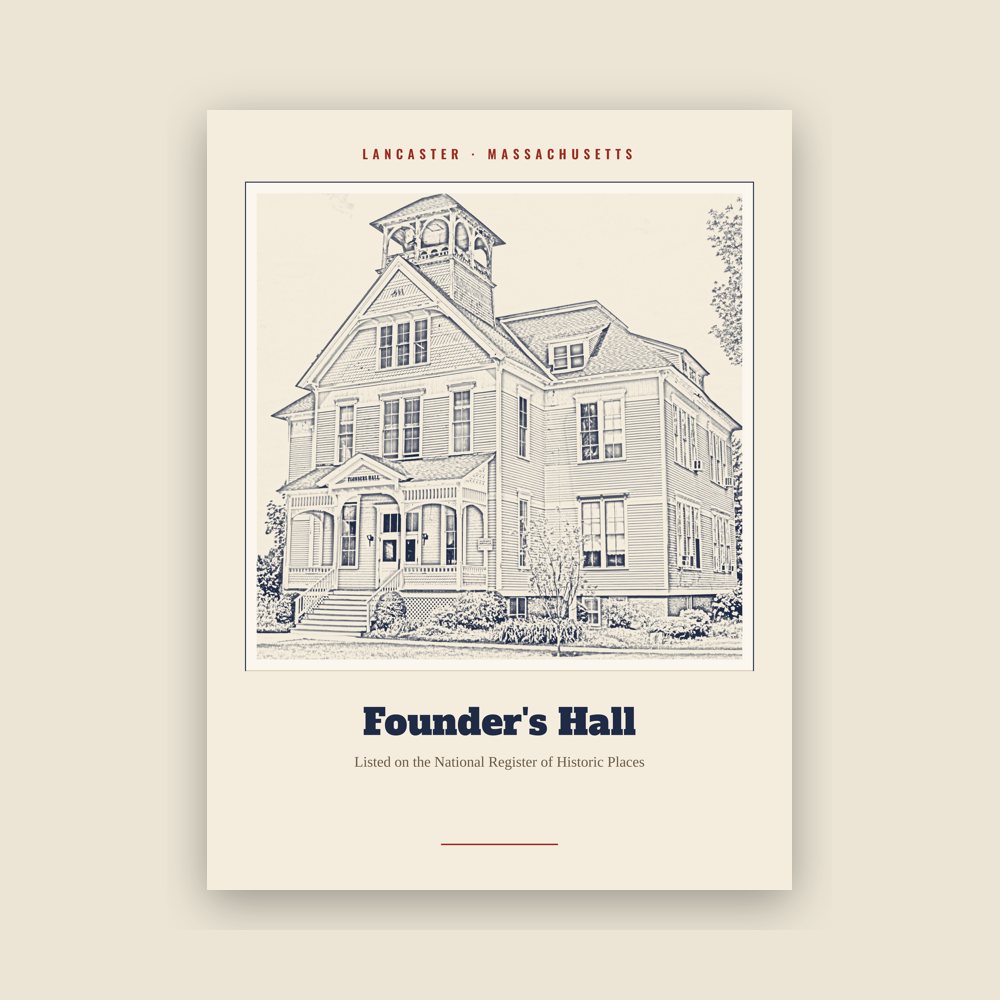 Lancaster Founder's Hall Landmark Print