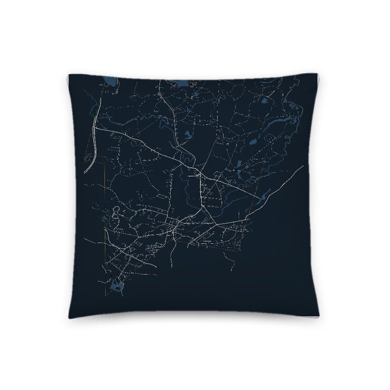 Lancaster Map Throw Pillow
