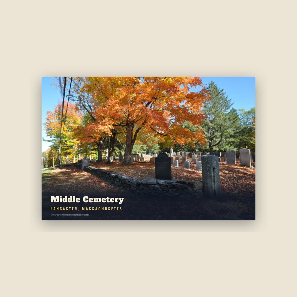 Lancaster Middle Cemetery Postcard