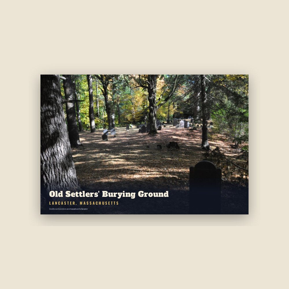 Lancaster Old Settlers' Burying Ground Postcard