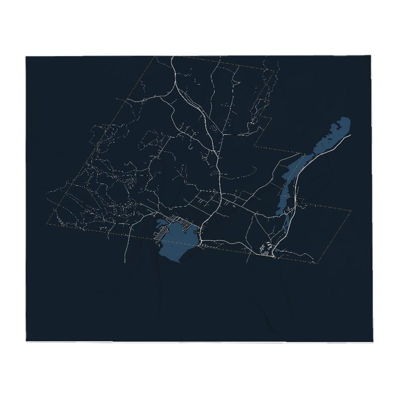 Lanesborough Street Map Throw Blanket
