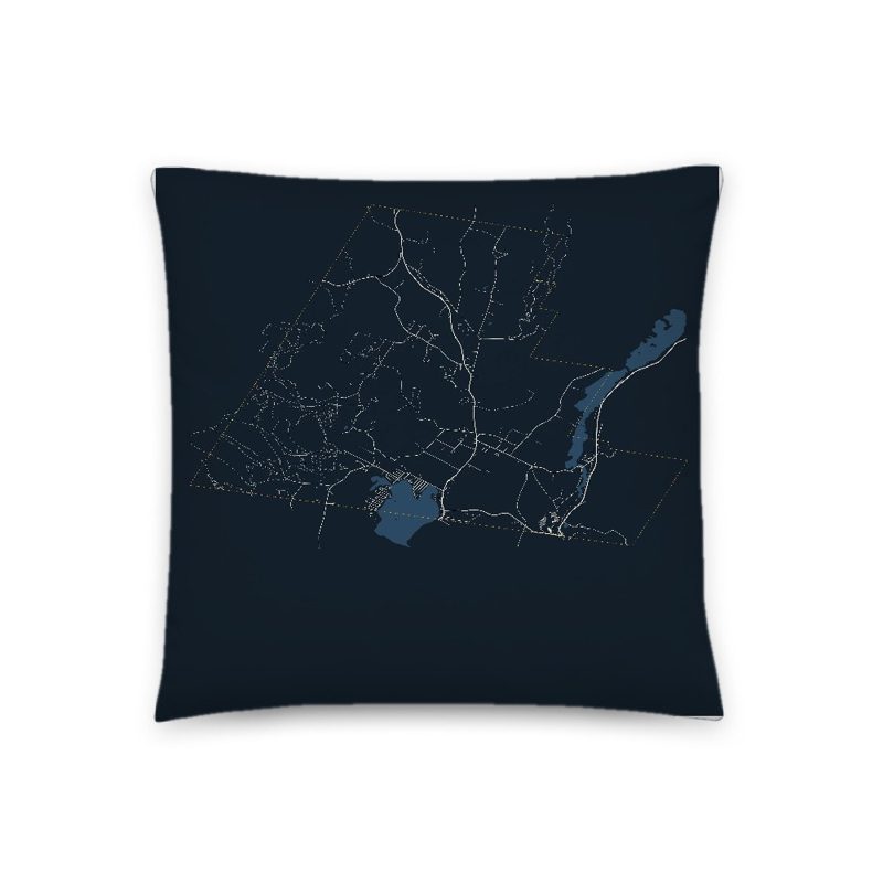 Lanesborough Map Throw Pillow