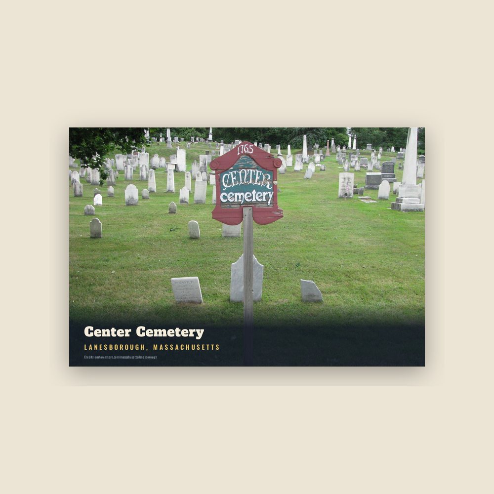 Lanesborough Center Cemetery Postcard