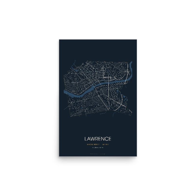 Lawrence Street Map Poster · Midnight