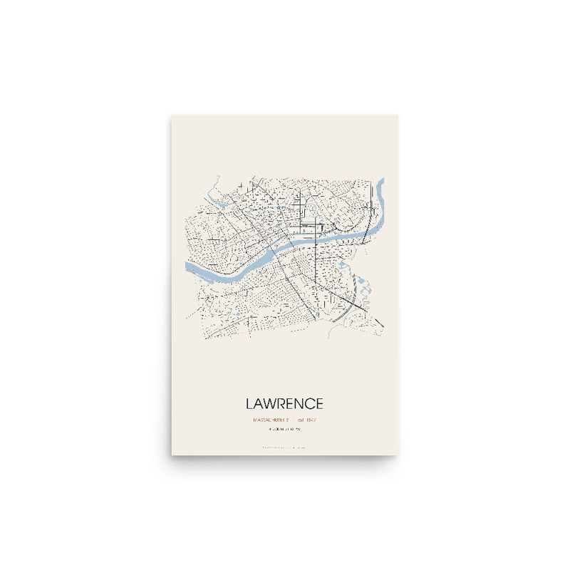 Lawrence Street Map Poster · Linen